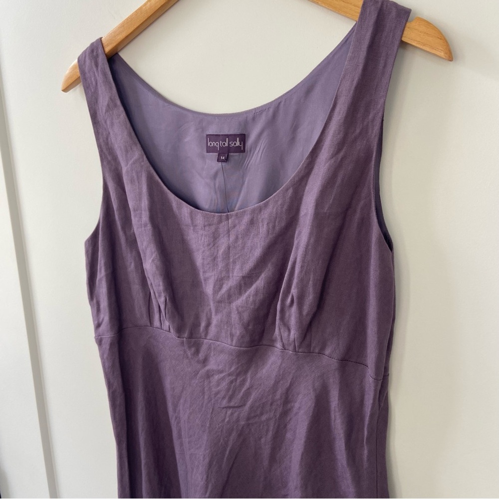 Long Tall Sally Purple Sleeveless Mid Calve Dress - Picture 5 of 8